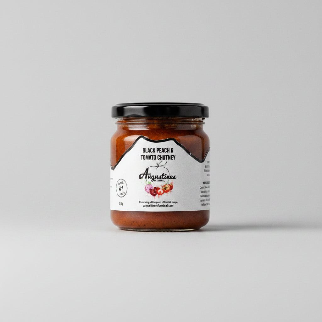Black Peach and Tomato Chutney