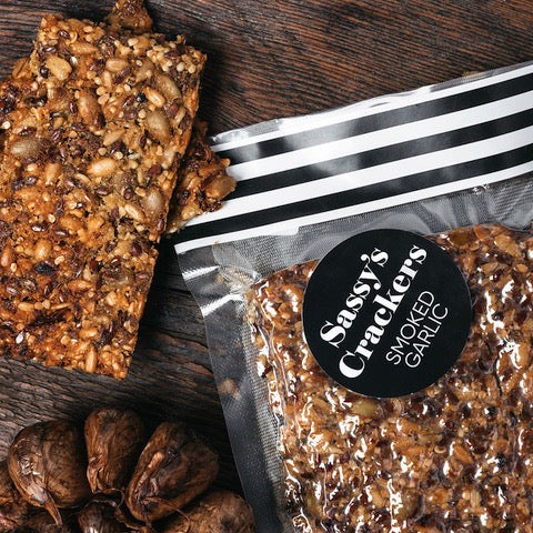 Smoked Garlic Crackers